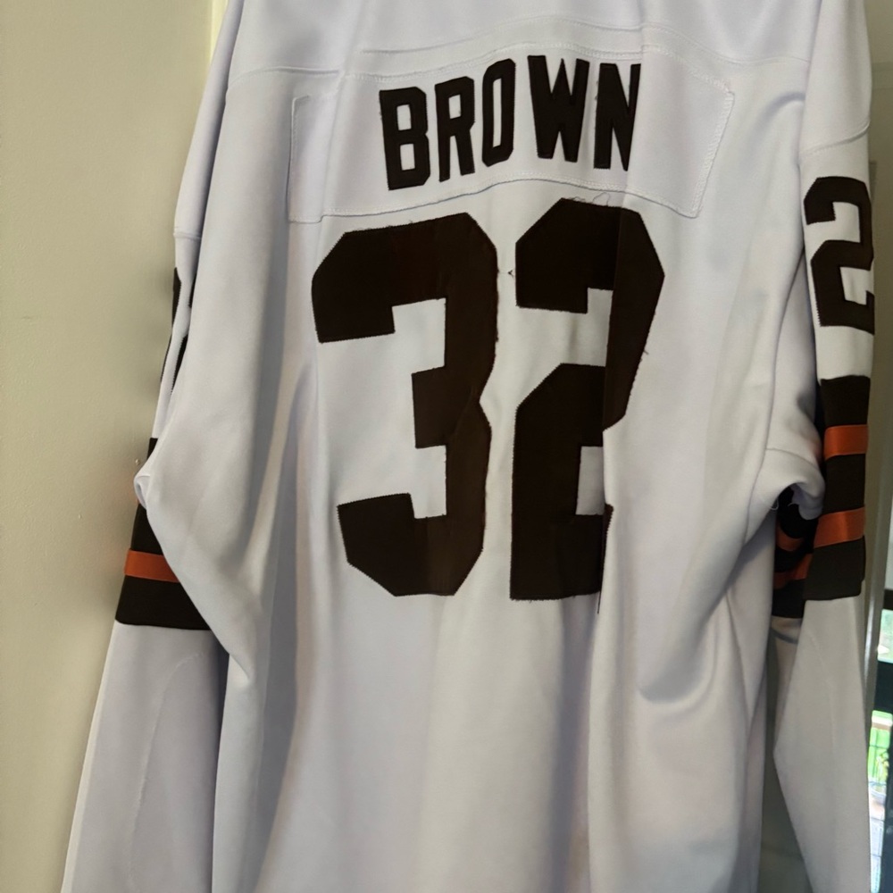White and Brown Football Jersey